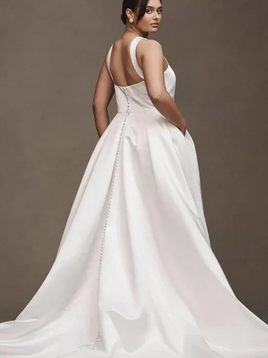 Jenny Yoo Clara Wedding Gown Size 8 Satin - Picture 4 of 7